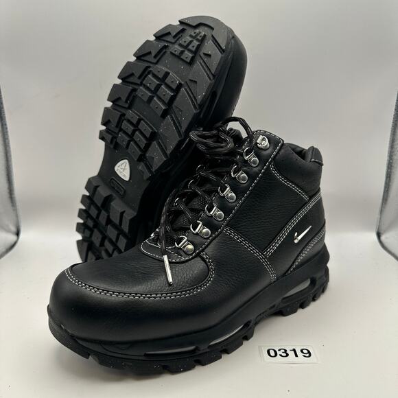 NIKE Men's 8 AIR MAX GOADOME PRM Black Leather Boot HF5306-001 - Picture 1 of 8